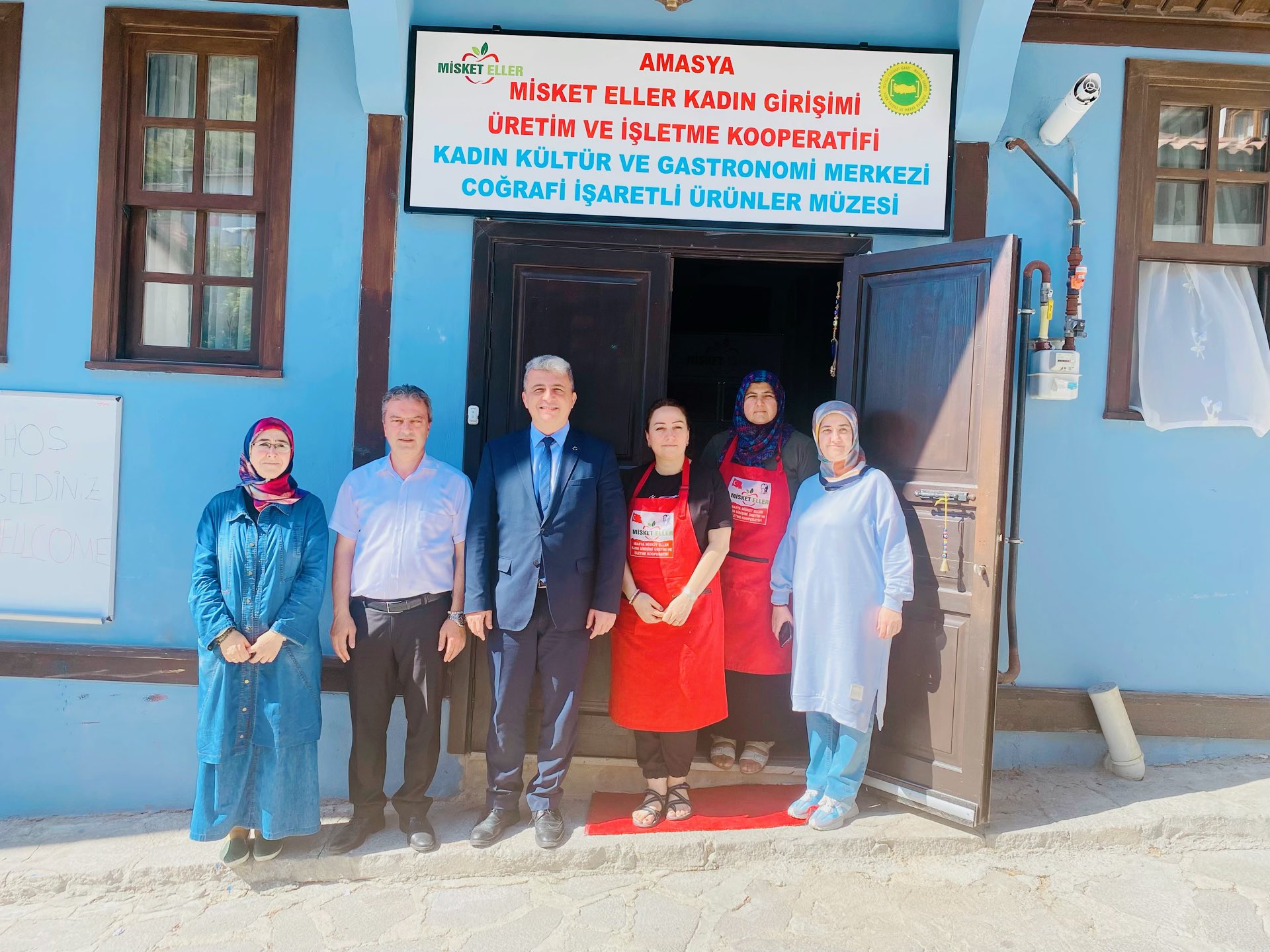 Birlik Müdürümüz Mustafa Örgüt ve Aile ve Sosyal Hizmetler İl Müdürü İbrahim Baş ile Misket Eller Kadın Kooperatifimizi Ziyaret Etti